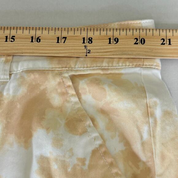 Lane Bryant Cargo Capri Pants Tie Dye Cream Peach Stretchy Modal Blend Size 20 - Picture 9 of 12